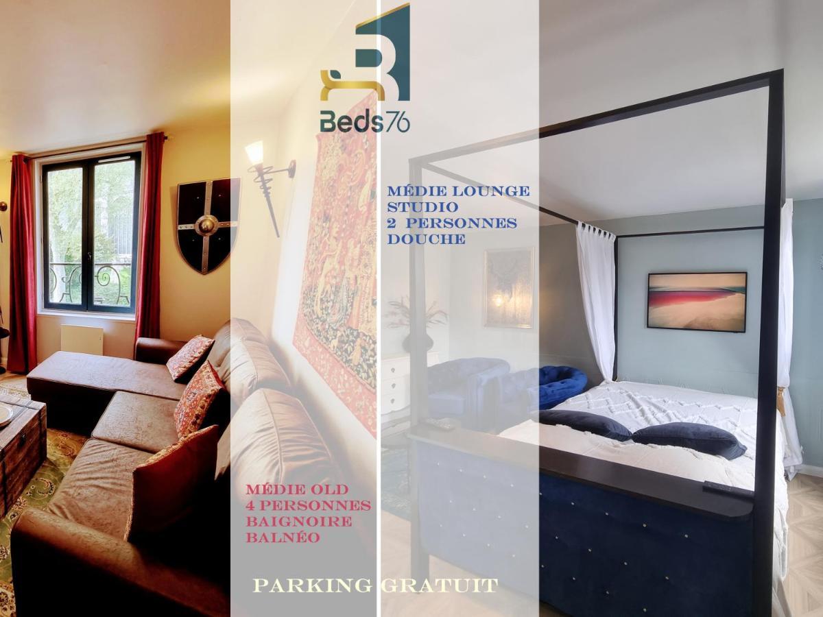 2 Appt Medielounge Ou Medieold, Parking Vue Magnifique Par Beds76 รูออง ภายนอก รูปภาพ
